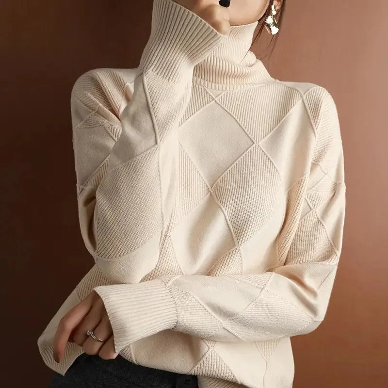 Ciri™ | Pullover a Scacchi da Donna