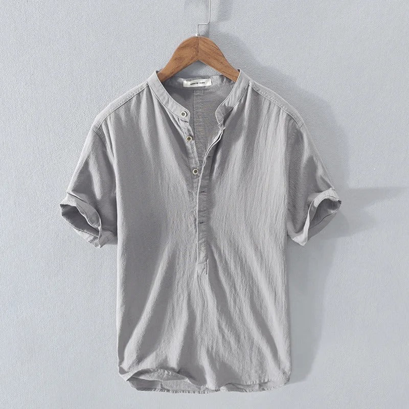 Daniel™ | Camicia a Maniche Corte in Lino e Cotone