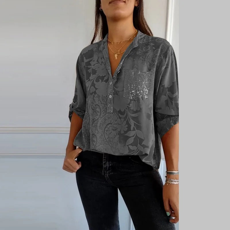 Giada™ | Camicia da Donna Floreale e Casual