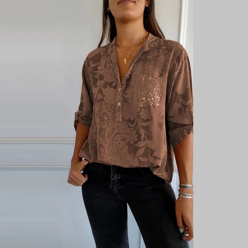 Giada™ | Camicia da Donna Floreale e Casual