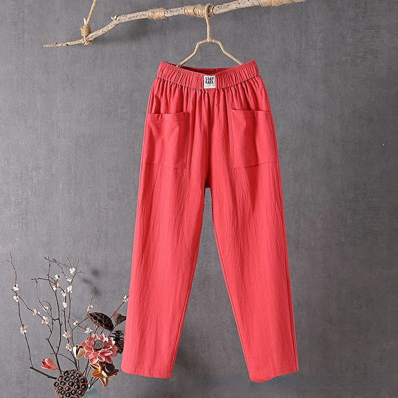 Emma™ | Pantaloni in Lino e Cotone da Donna