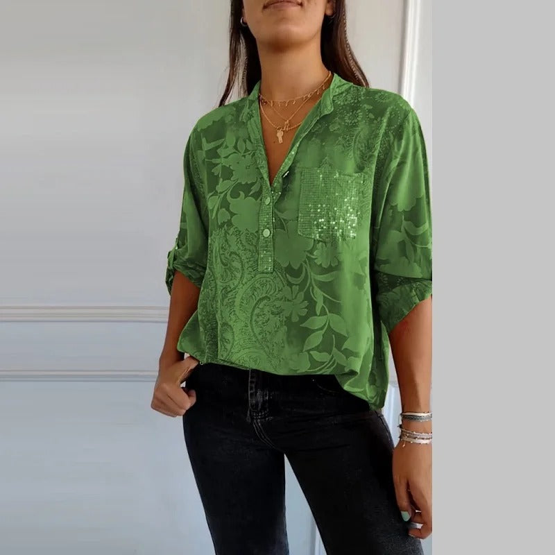 Giada™ | Camicia da Donna Floreale e Casual