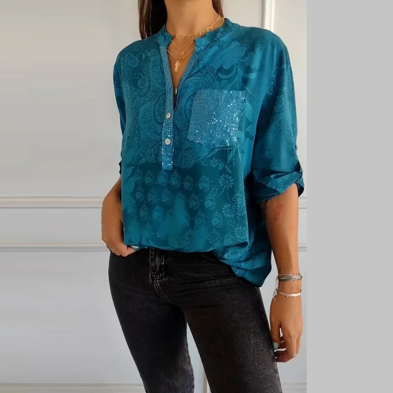 Giada™ | Camicia da Donna Floreale e Casual