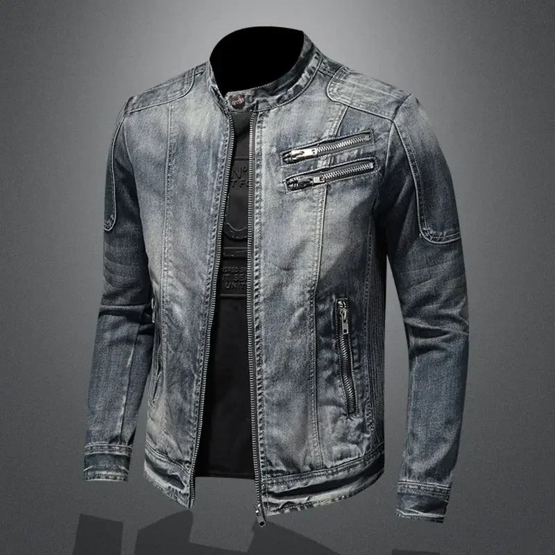 Aiden™ | Giacca da Biker in Denim