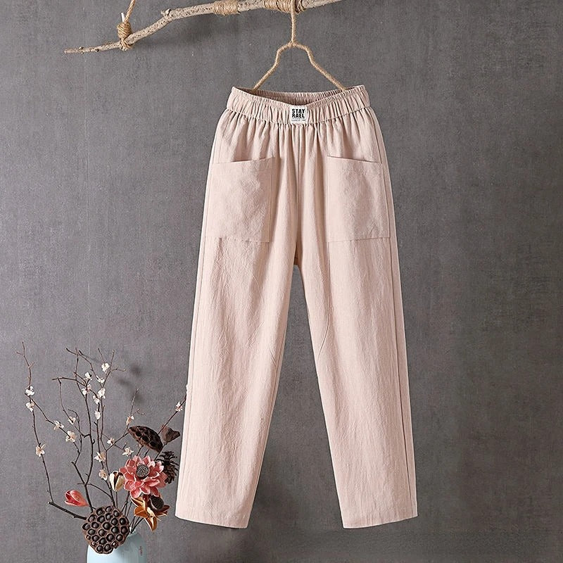 Emma™ | Pantaloni in Lino e Cotone da Donna