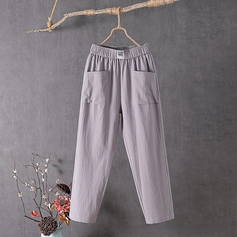 Emma™ | Pantaloni in Lino e Cotone da Donna