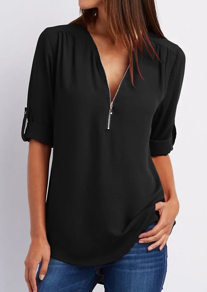 Elena™ | Camicia con Scollo a V da Donna
